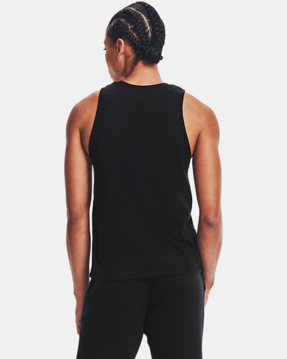 Camiseta sin mangas con estampado UA Sportstyle para mujer, Black, pdpMainDesktop image number 1